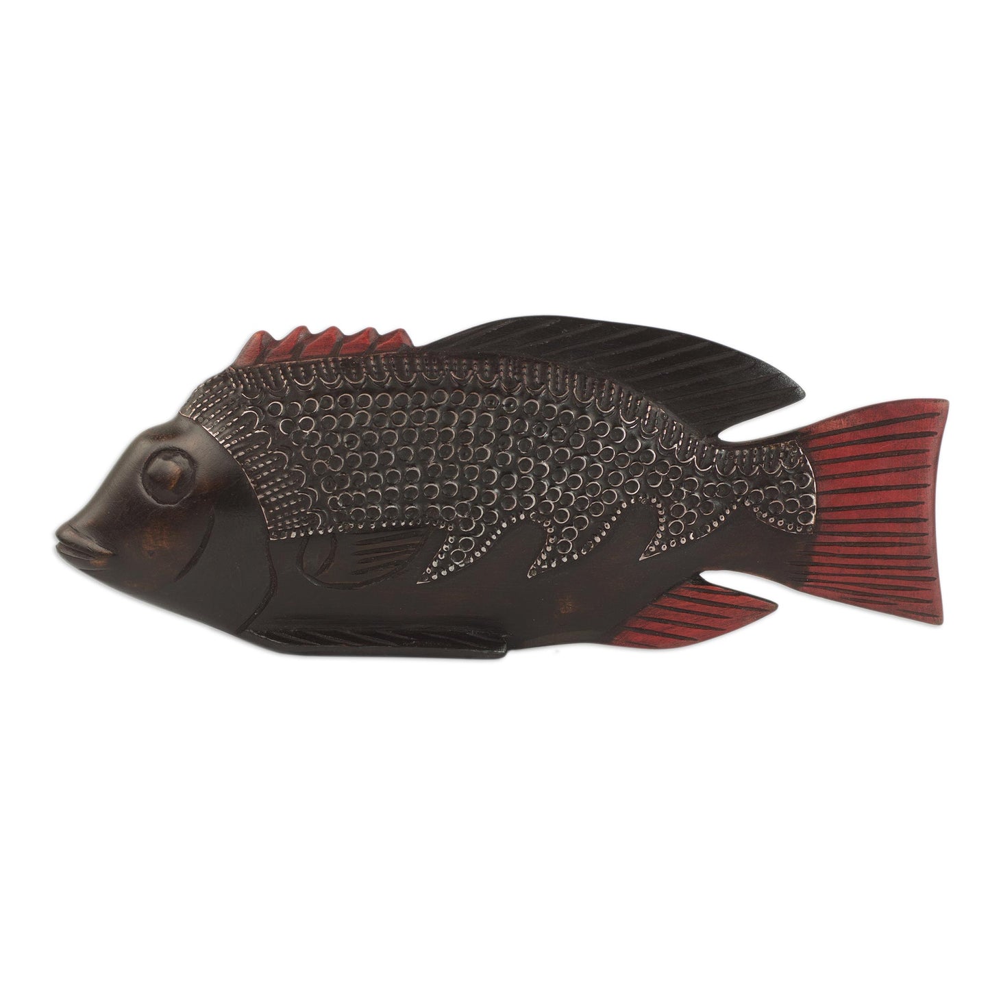 Ga Redfish Unique African Wood Sculpture