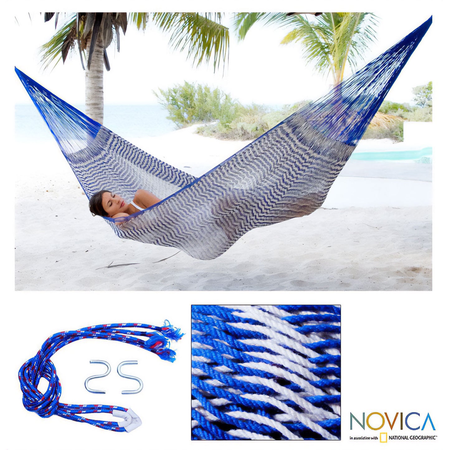 Ocean Waves Rope Hammock