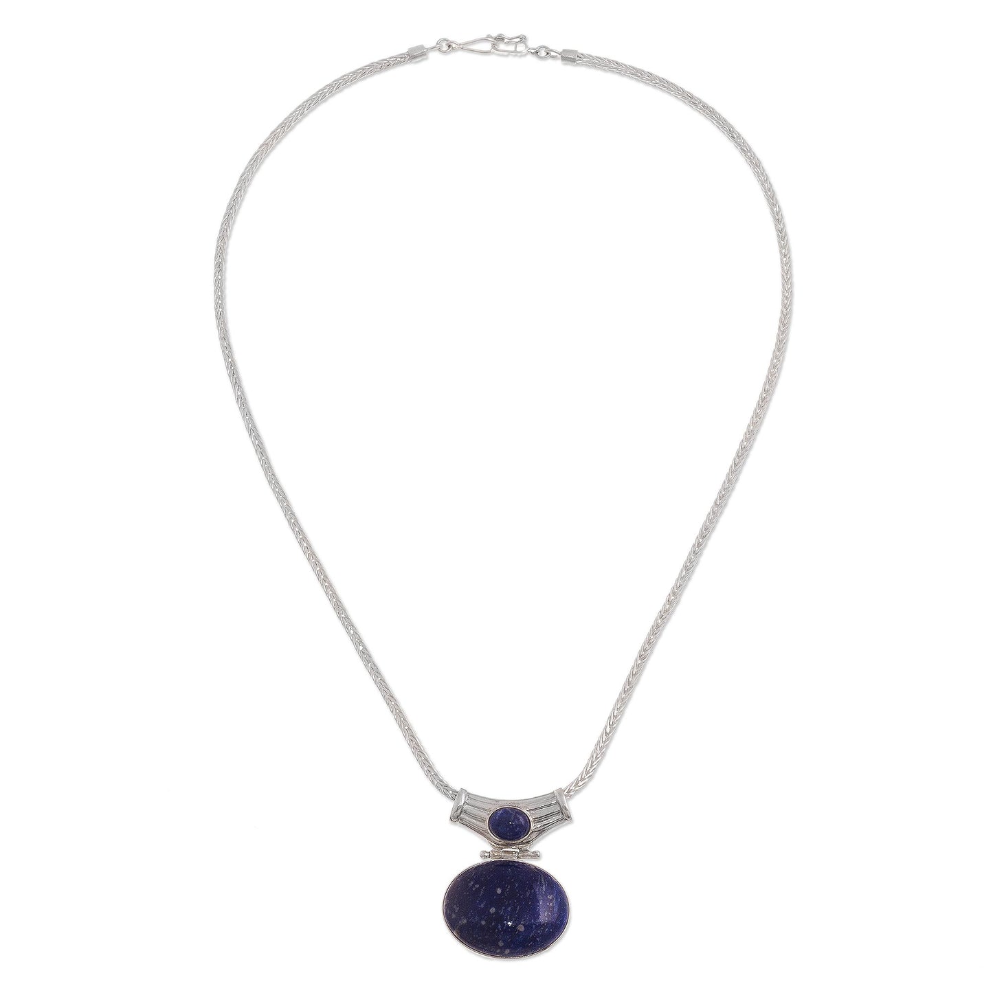 Pacific Wisdom Unique Sterling and Lapis Lazuli Pendant Necklace