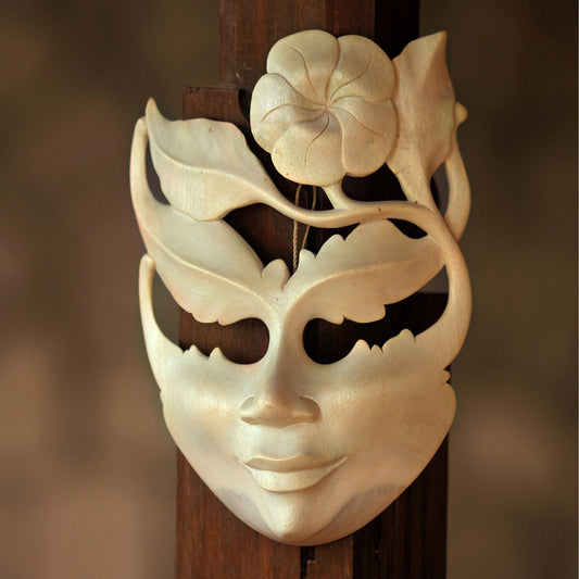 Frangipani Summer Floral Wood Mask