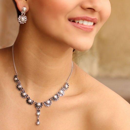 Pristine Blossom Pearl Necklace