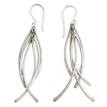 Winter Twigs Silver Dangle Earrings