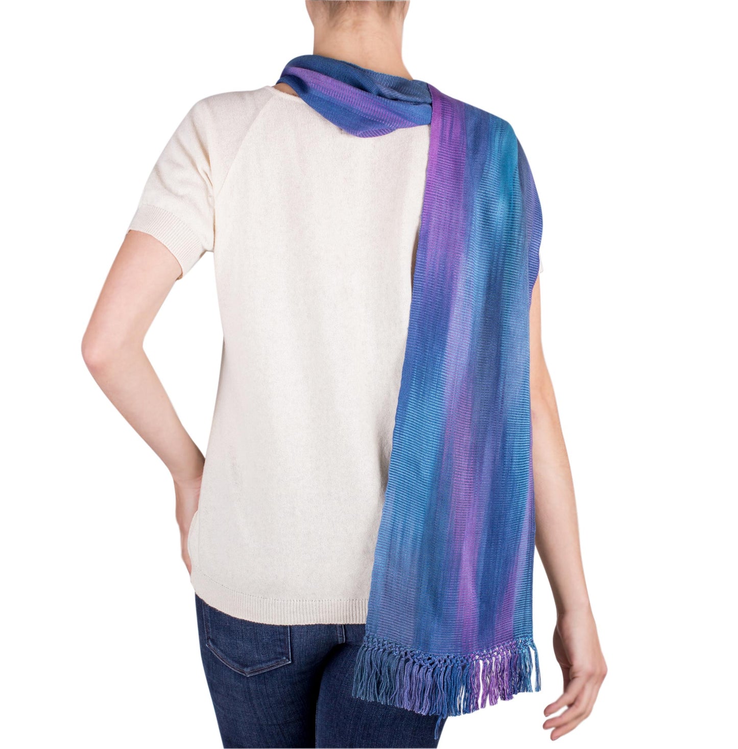 Solola Sapphire Bamboo Chenille Scarf