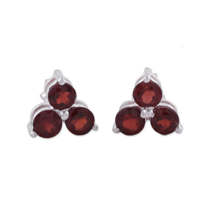 Chennai Stars Garnet Earrings