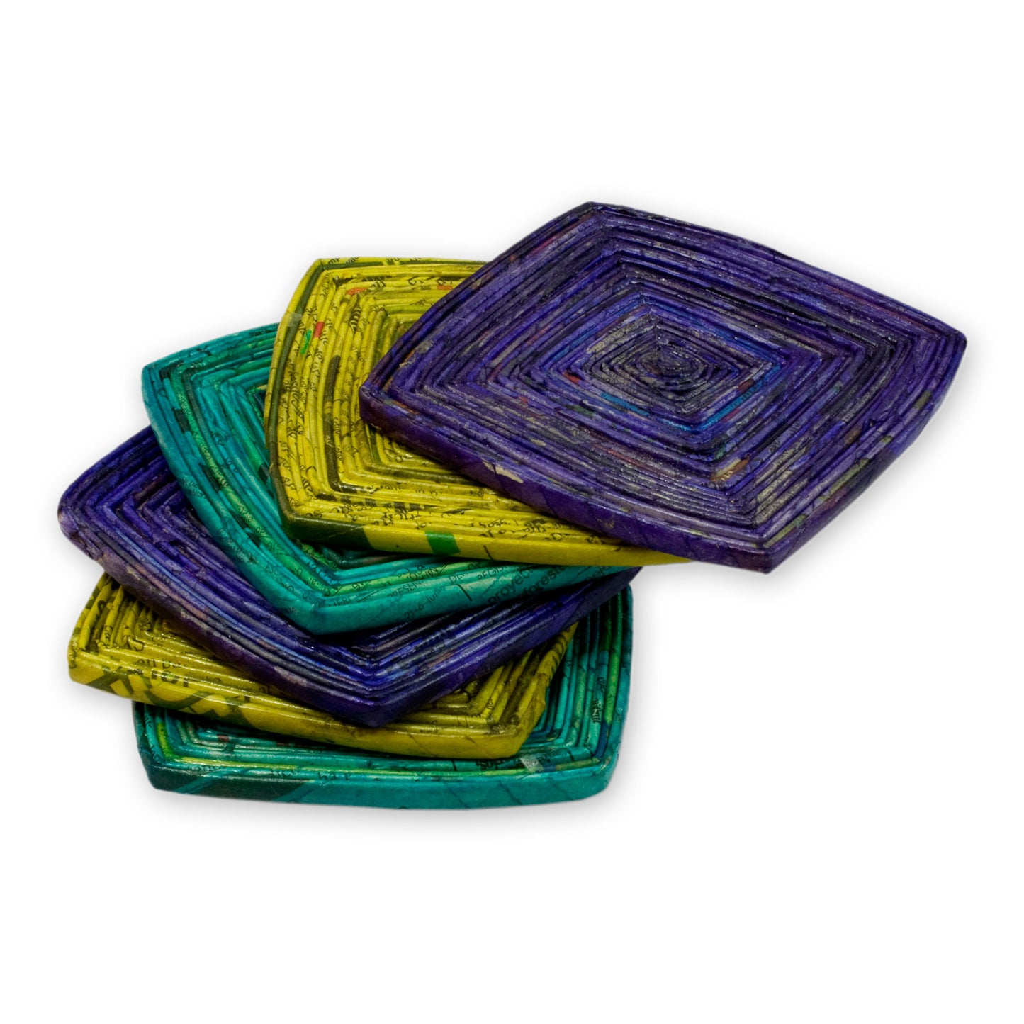 Tropical Glow Recycled Paper Coasters