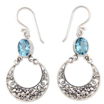 Sumatra Moons Topaz Dangle Earrings