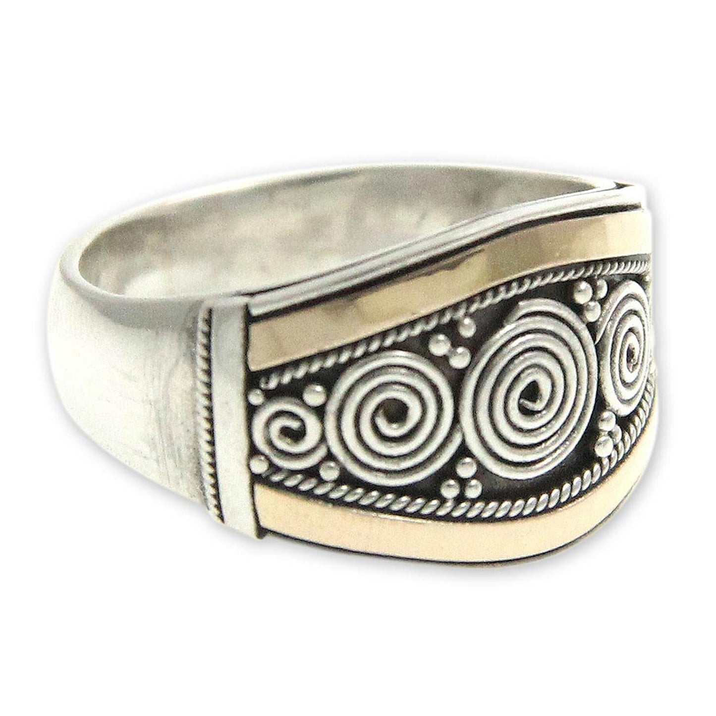 Celuk Legend Sterling Silver and Gold Accent Ring