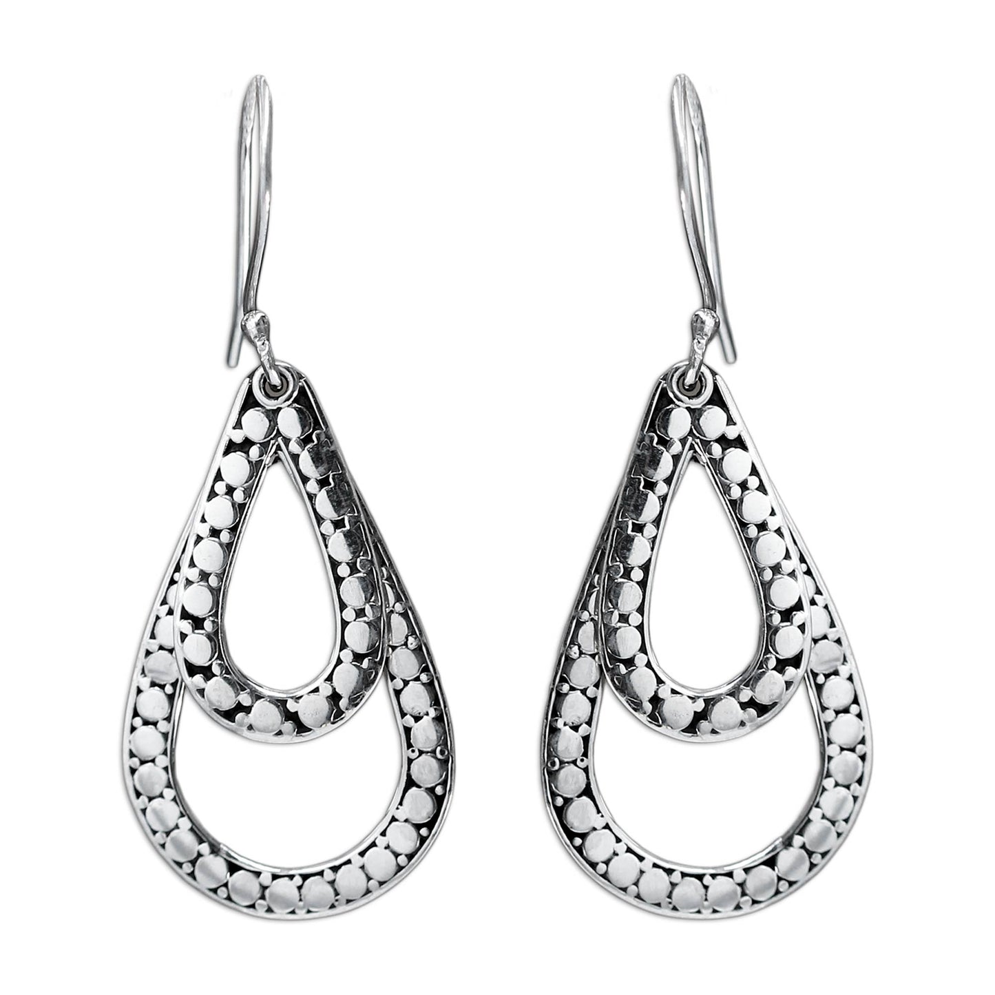 Raindrop Tears Sterling Silver Dangle Earrings