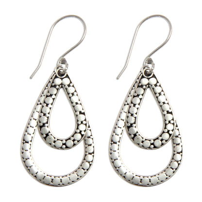 Raindrop Tears Sterling Silver Dangle Earrings