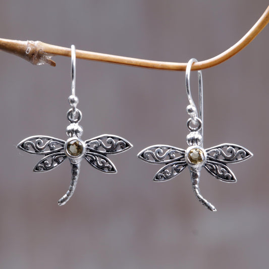 Enchanted Dragonfly Sterling Silver Earrings