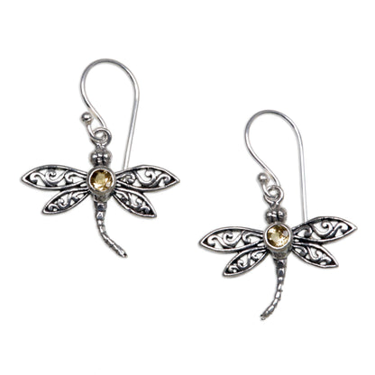 Enchanted Dragonfly Sterling Silver Earrings