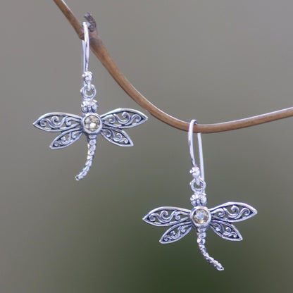 Enchanted Dragonfly Sterling Silver Earrings