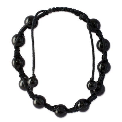 Oneness Black Onyx Shambhala Bracelet