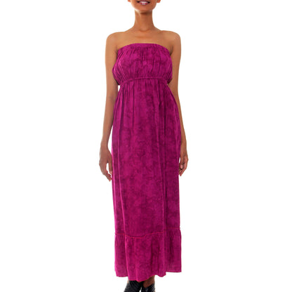 Vibrant Ubud Pink Batik Sundress