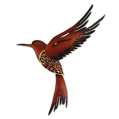 Ruby Breasted Hummingbird Wall Hanging