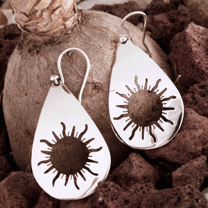 Sun Drops Silver Earrings