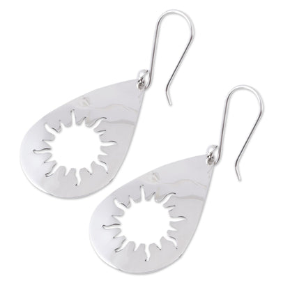 Sun Drops Silver Earrings