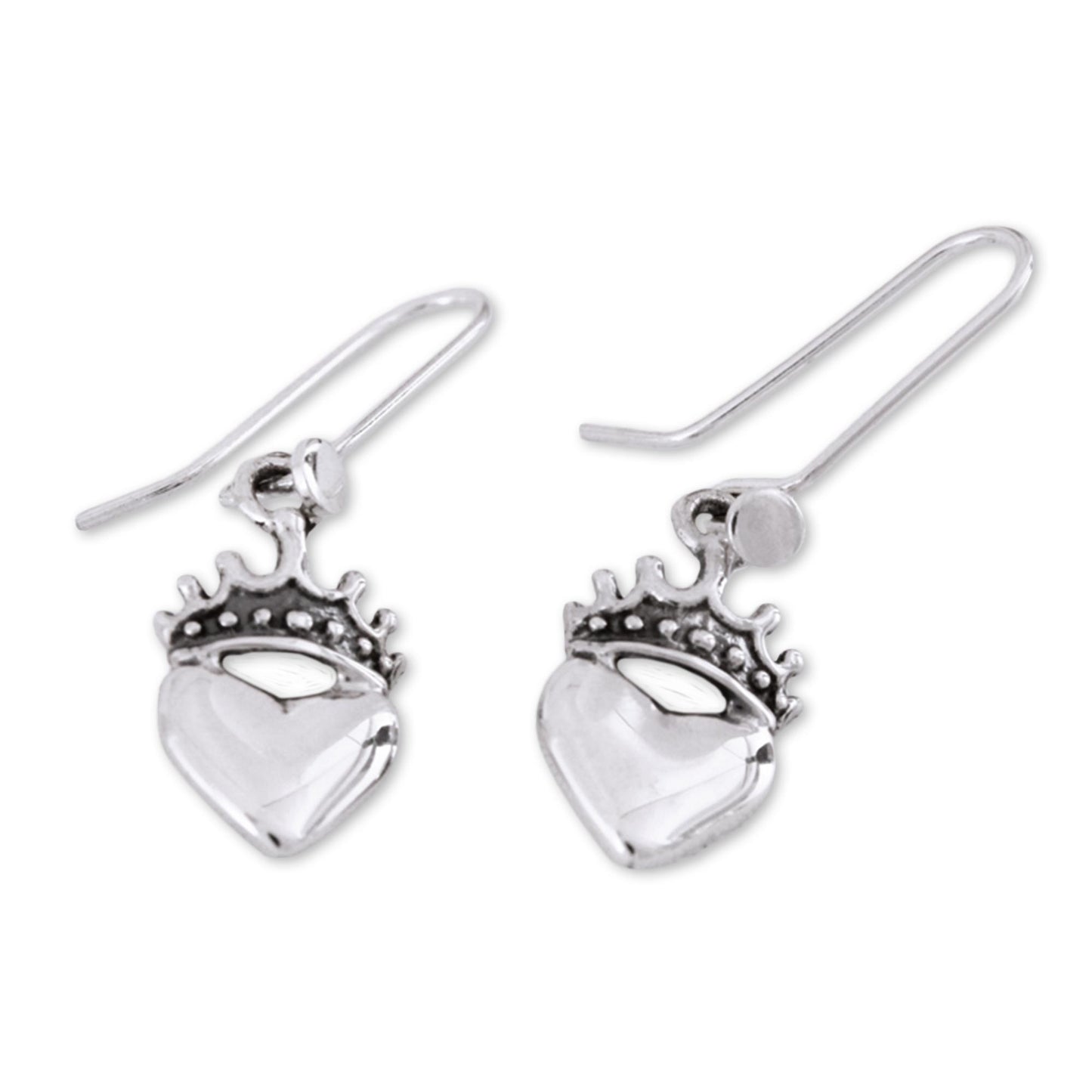 Love Coronation Taxco Sterling Silver Dangle Earrings