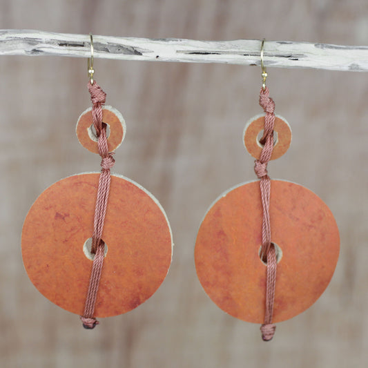 Tropical Fun Dried Calabash Dangle Earrings