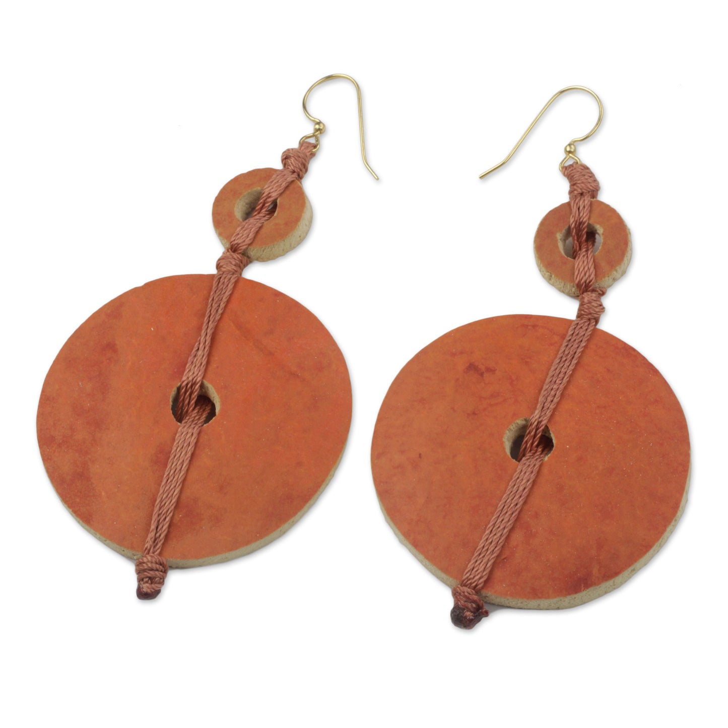 Tropical Fun Dried Calabash Dangle Earrings