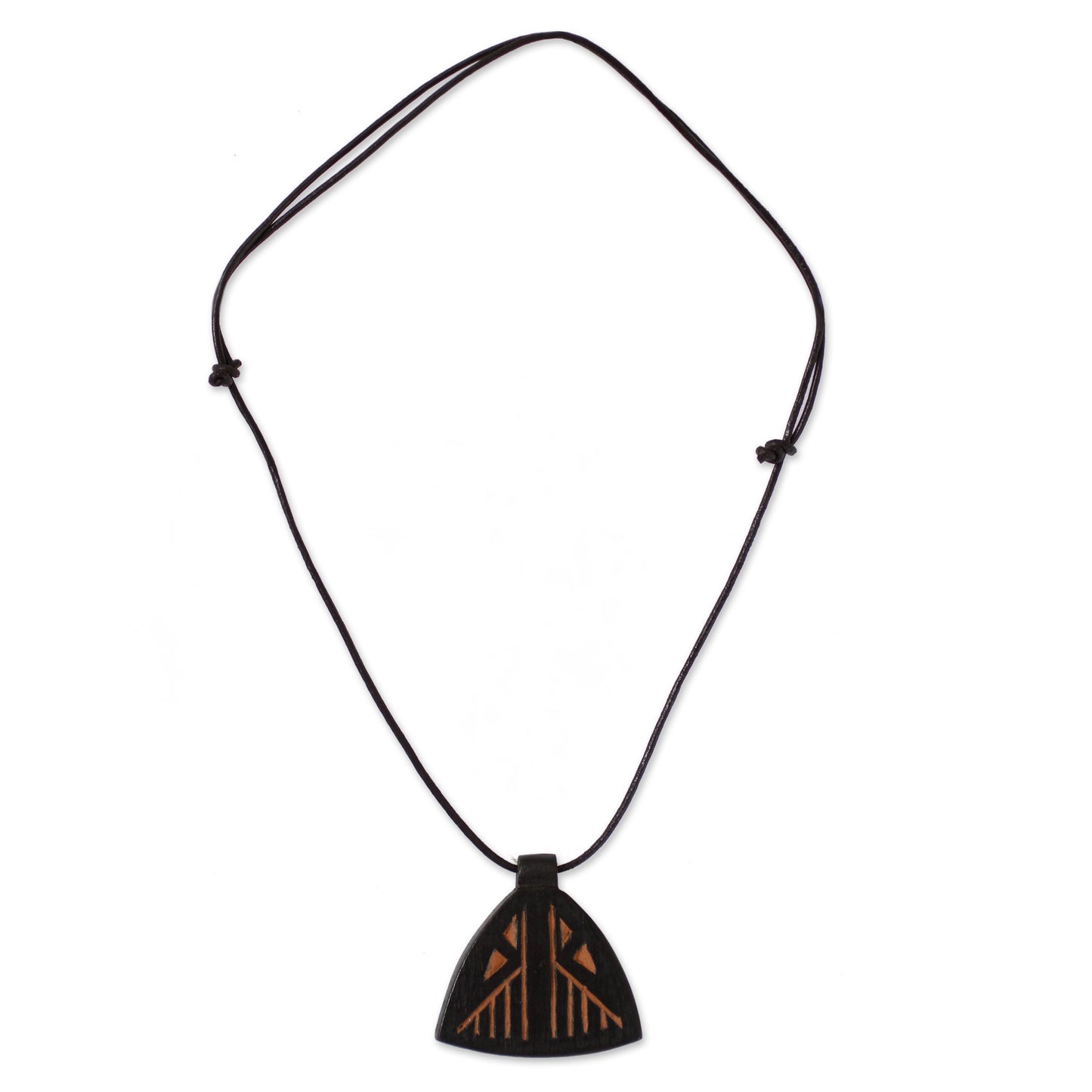 Mframadan Teak Wood pendant necklace