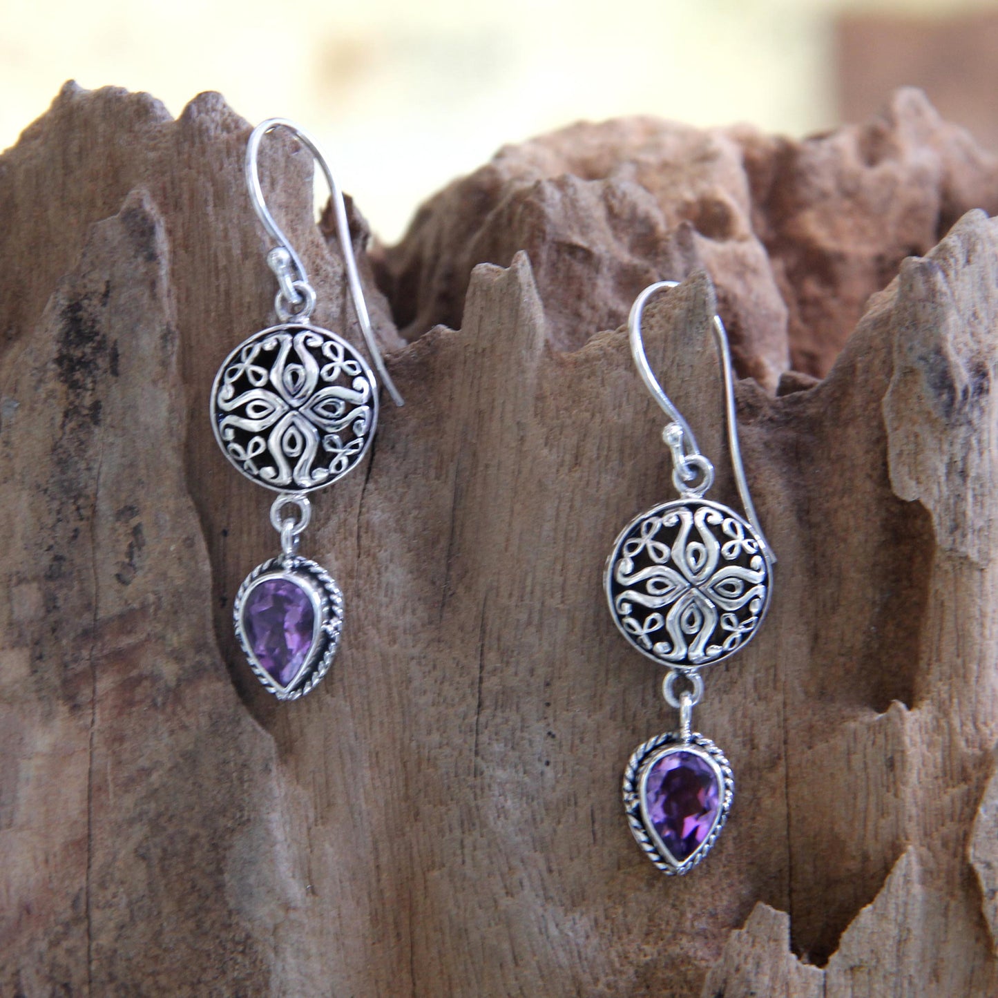 Kintamani Amethyst Earrings