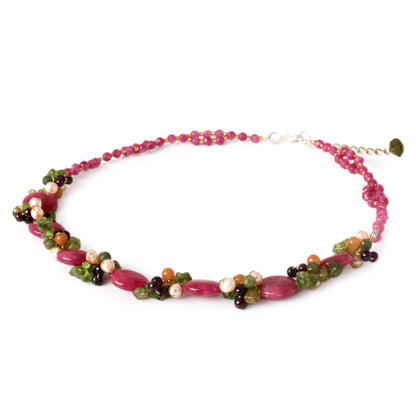 Peony Romance Beaded Necklace