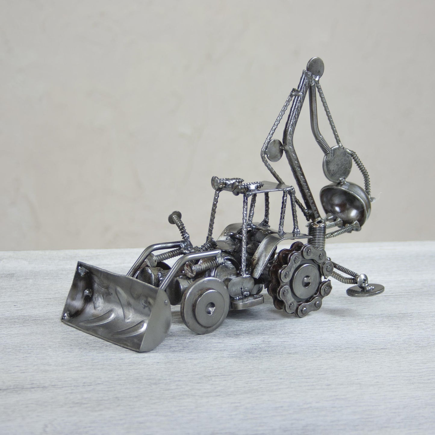 Rustic Bulldozer Recycled Metal Sculpture