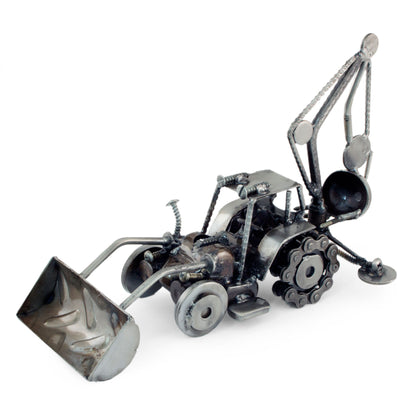 Rustic Bulldozer Recycled Metal Sculpture