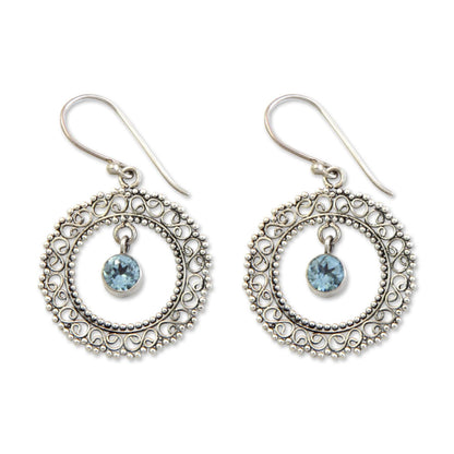 Radiant Halo Sterling Silver Earrings