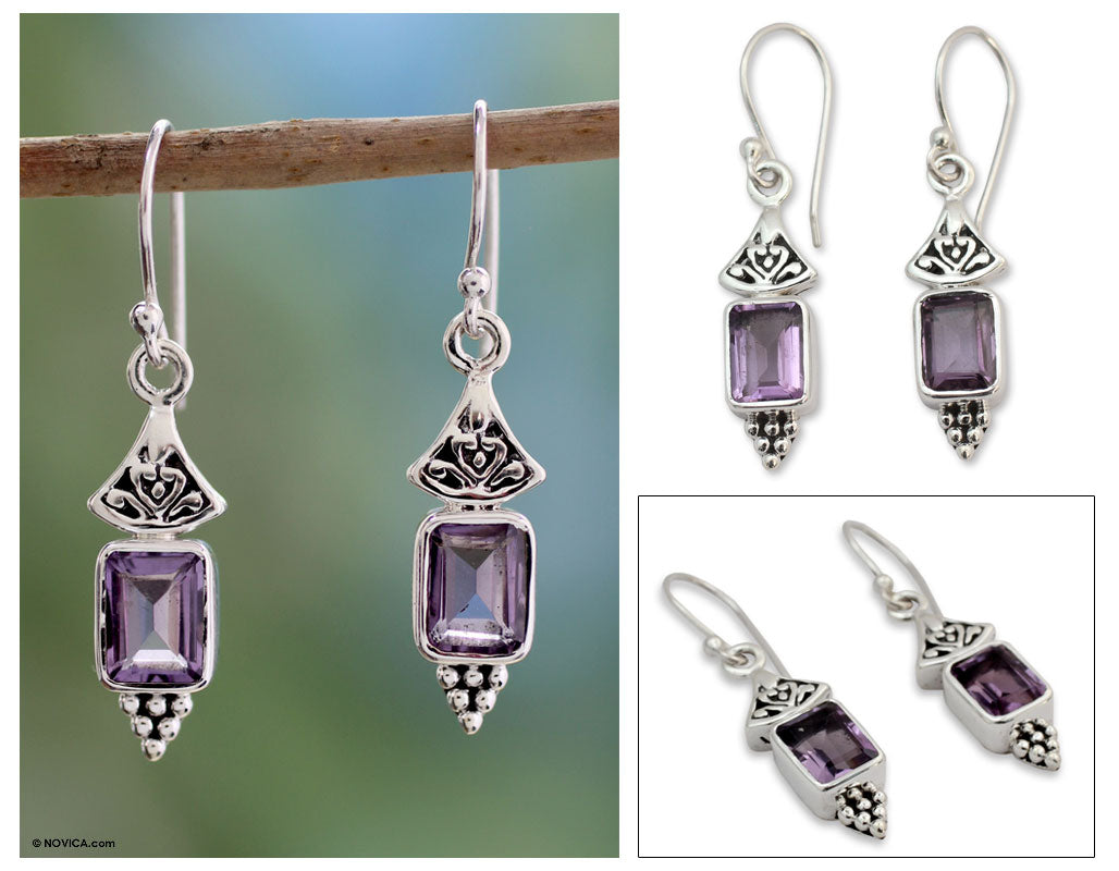 Lilac Lantern Sterling Silver Earrings