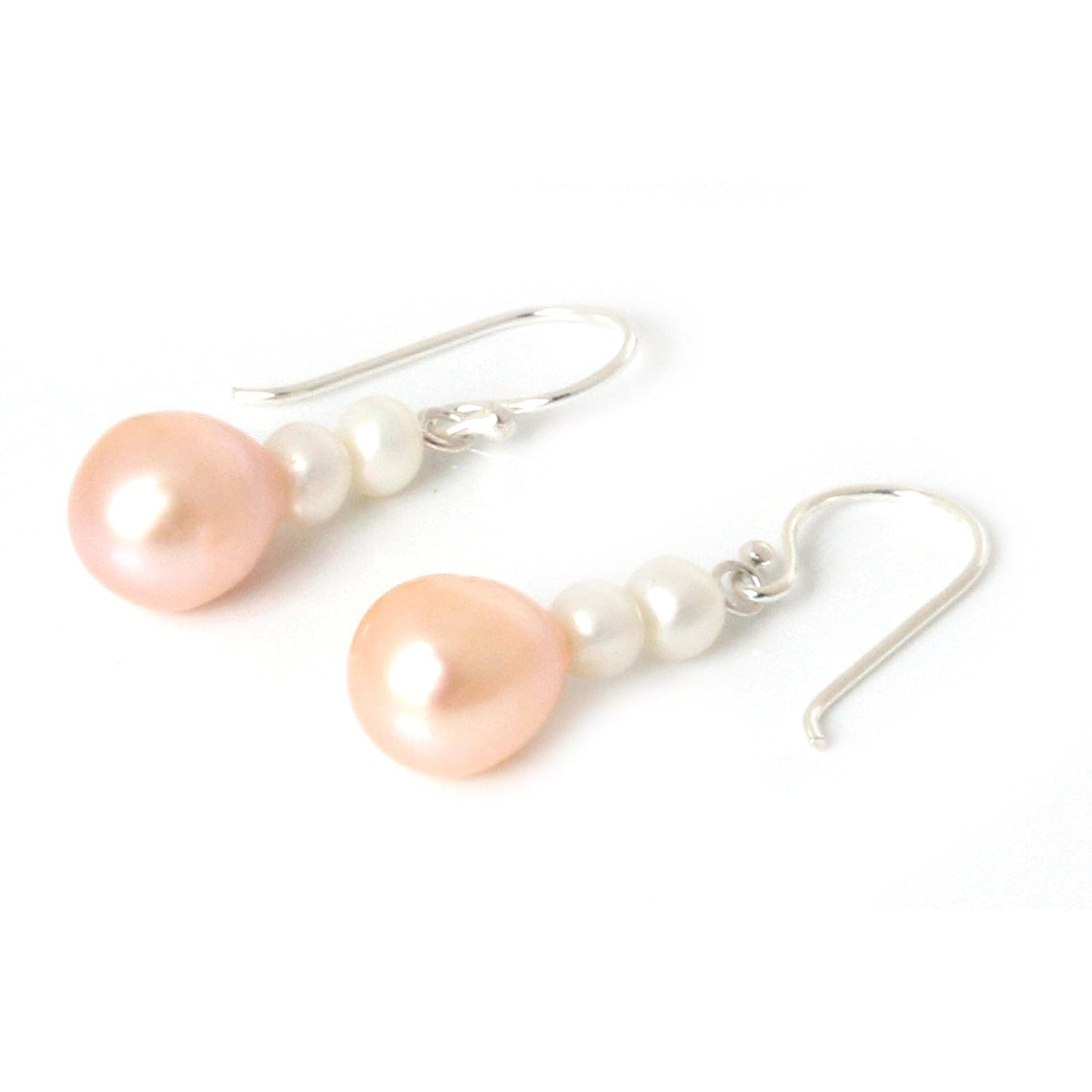 Sweet Peach Glamour Pearl Earrings