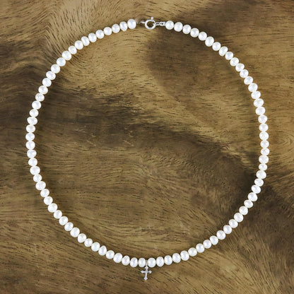 Spirit of Faith Pearl & Sterling Silver Necklace