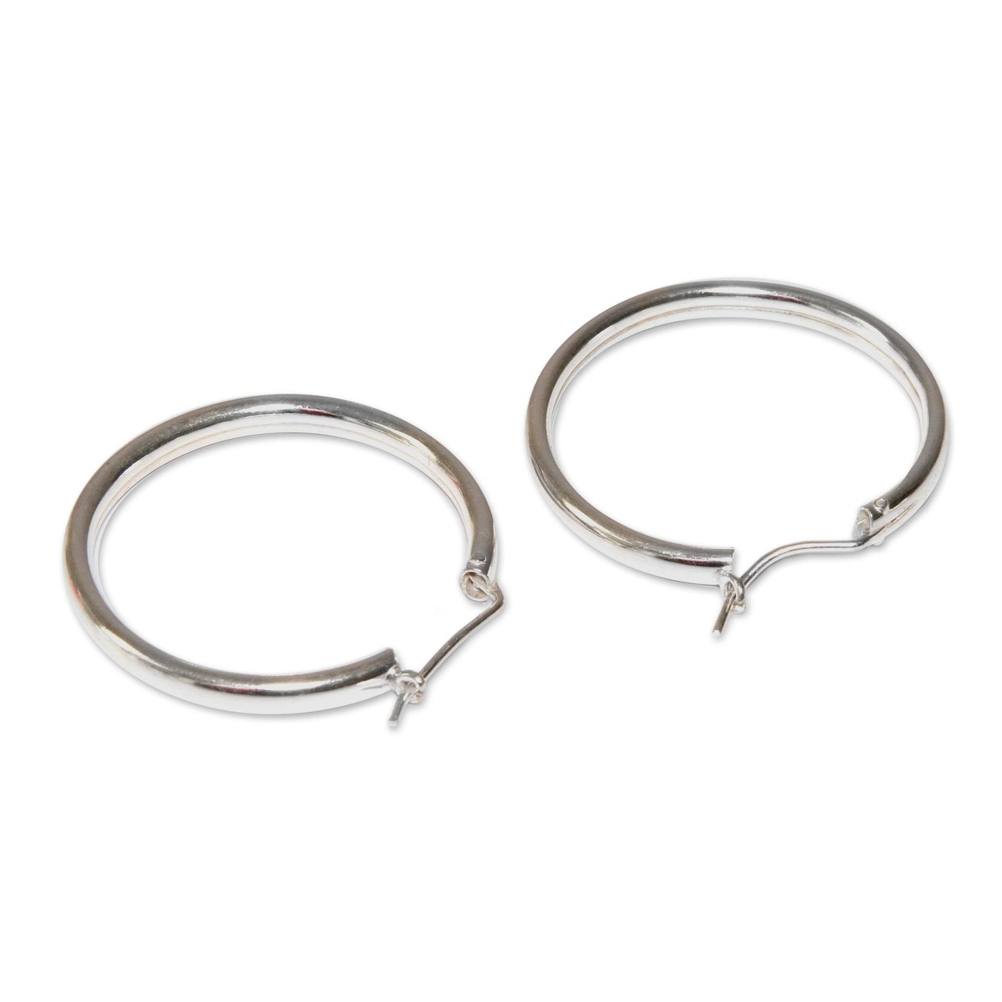 Minimalist Magic Silver Hoop Earrings Sterling 925 Simply Classic