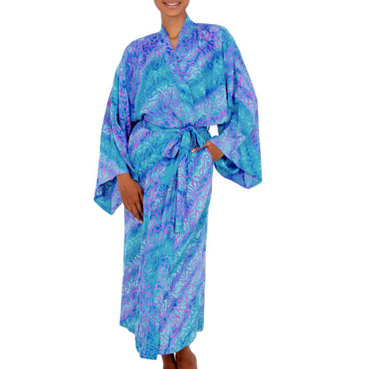 Ocean Symphony Batik Lightweight Robe