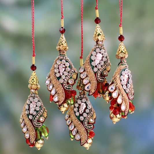 Mughal Glam Hand Crafted Christmas Ornaments (Set of 5)
