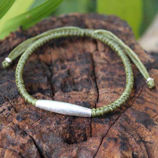 Peaceful Jungle Hill Tribe Silver Braided Bracelet