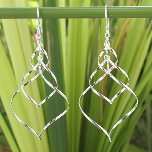 NOVICA - Sterling Silver Chime Dangle Earrings