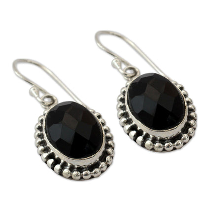 Be Mesmerized Sterling Silver and Onyx Dangle Earrings