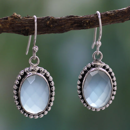 Be Mesmerized Blue Chalcedony Earrings from Sterling Silver Jewelry