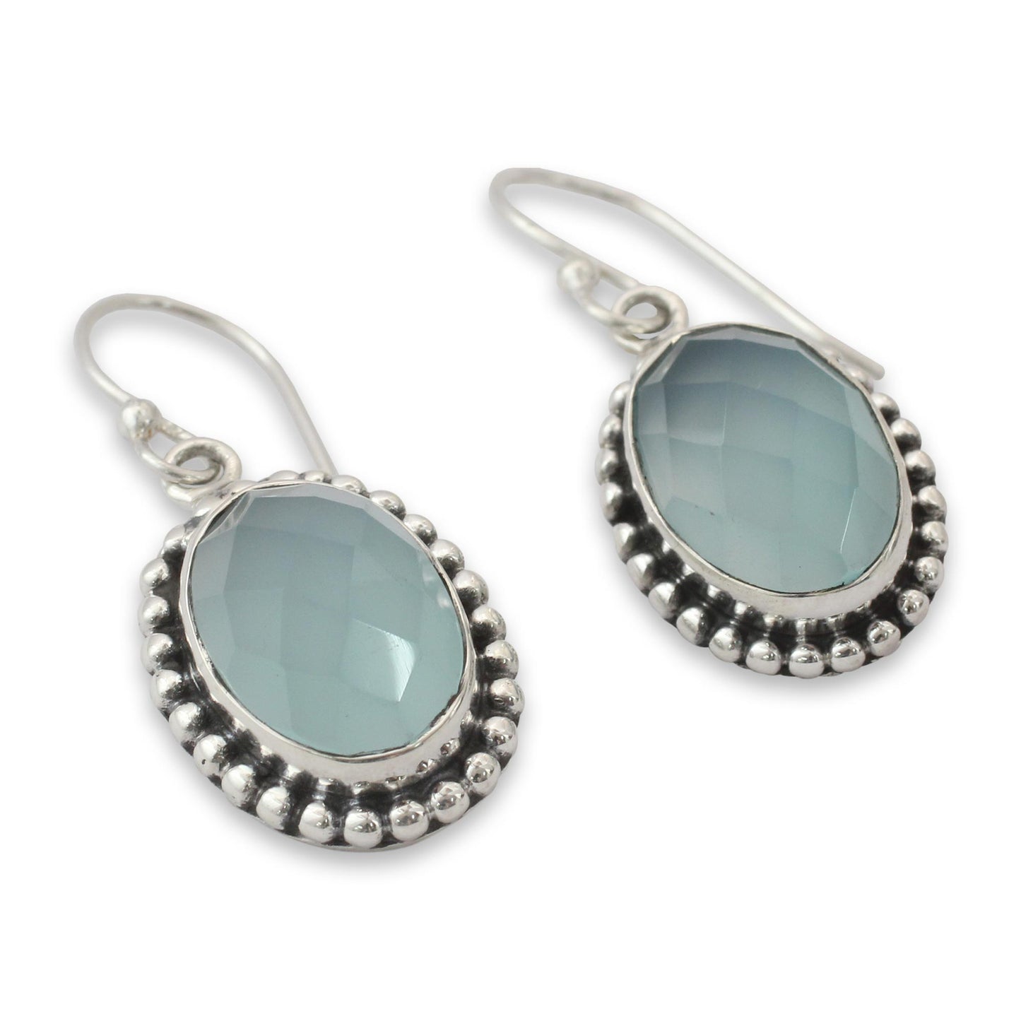 Be Mesmerized Blue Chalcedony Earrings from Sterling Silver Jewelry