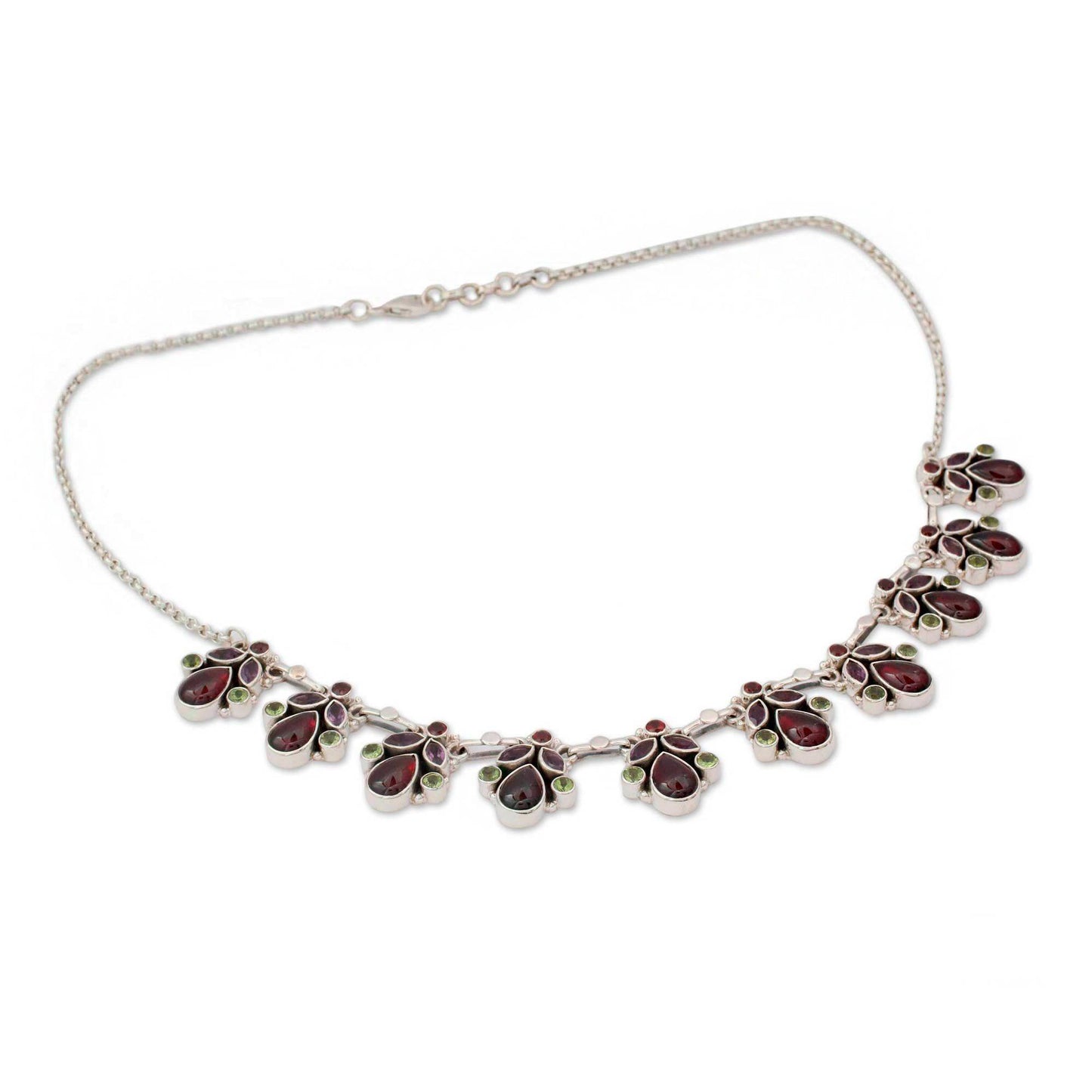 Garnet & Amethyst Handcrafted Necklace