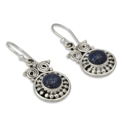 Intuitive Owl Hand Crafted Sterling Silver and Lapis Lazuli Earrings