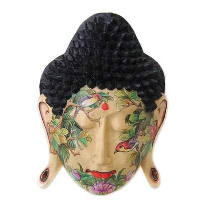 Natural Harmony of Buddha Wood mask