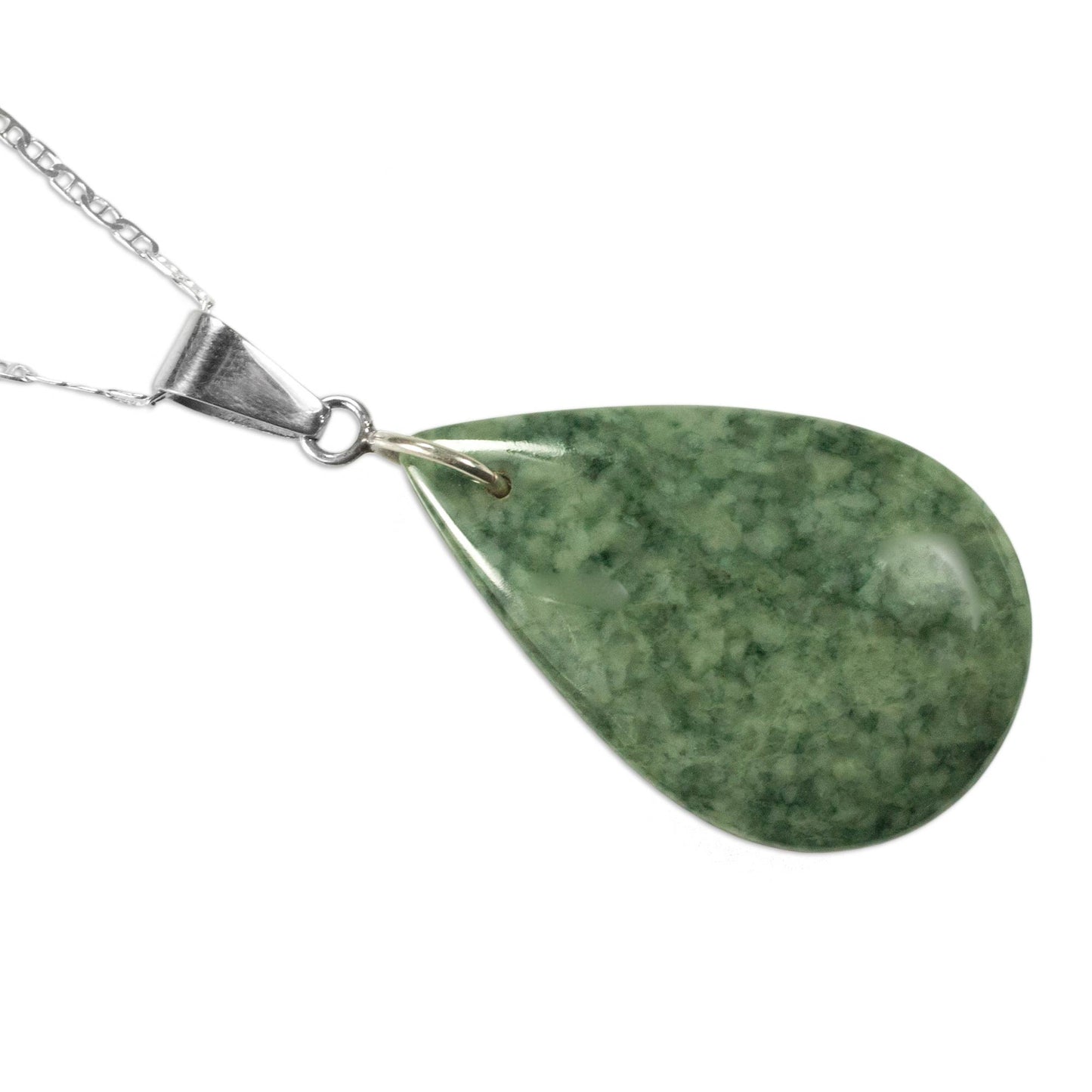 Forest Iris Jade pendant necklace