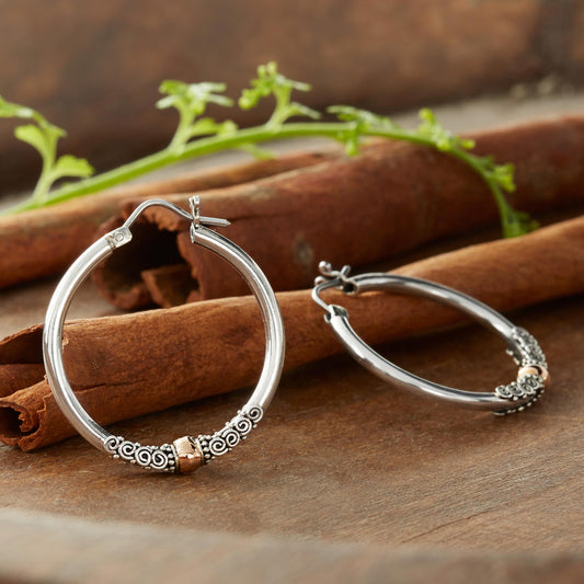 Cloud Kissed Moon Hoop Earrings