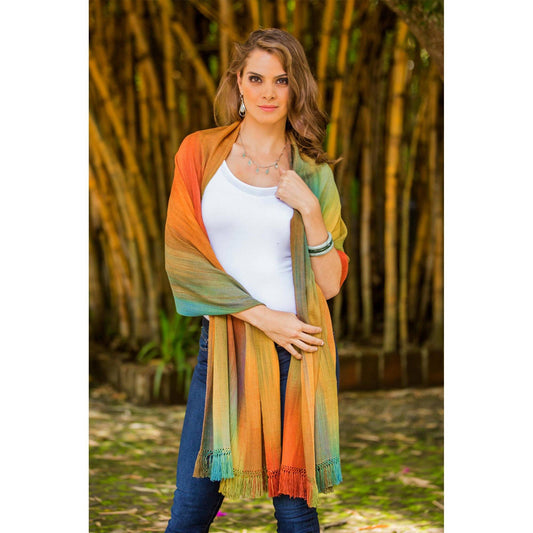 Multicolor Hand Crafted Wrap Shawl