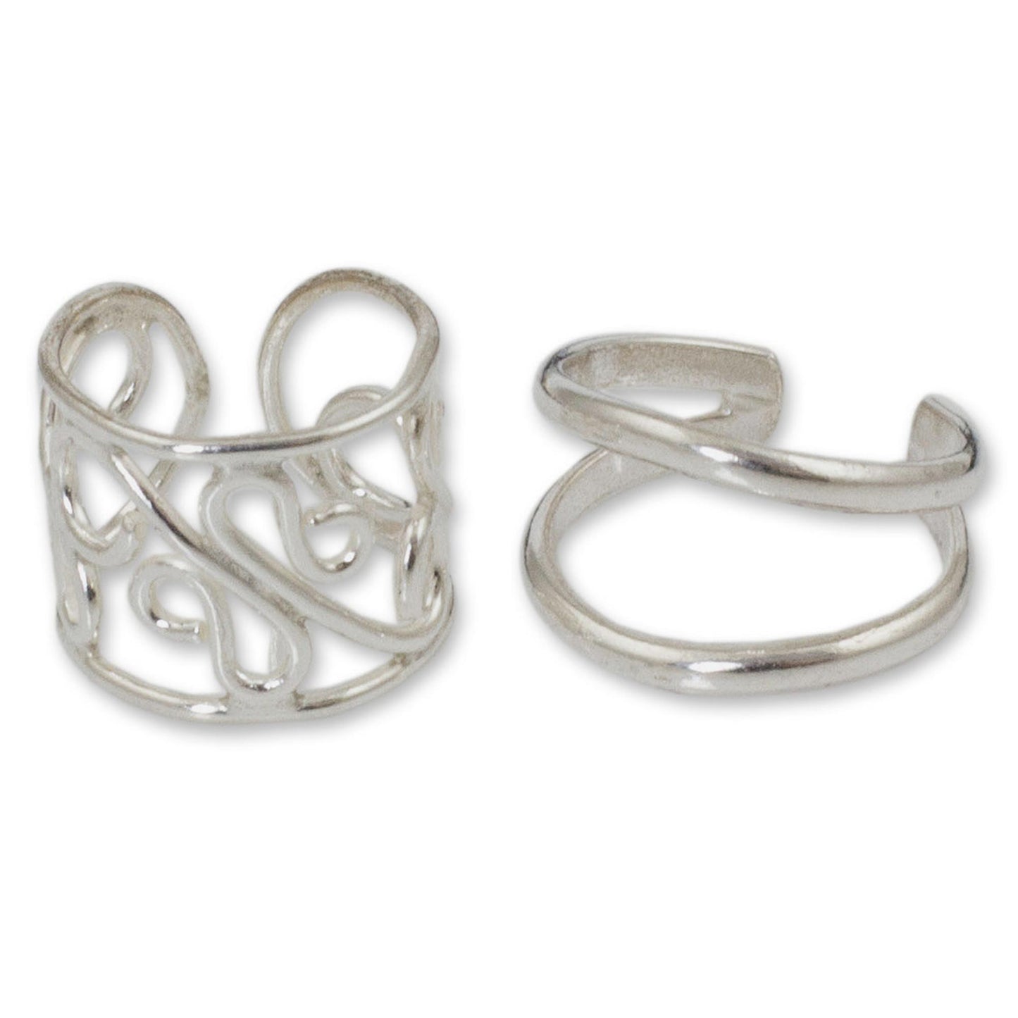 Sleek Filigree Ear Cuff Earrings