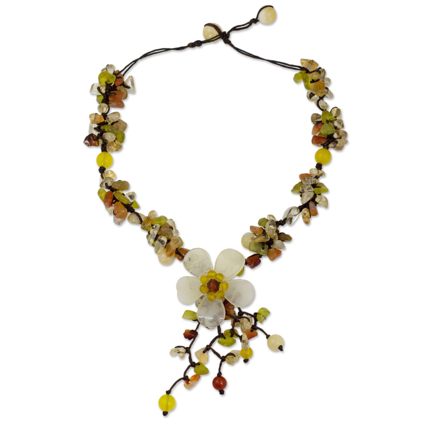 Dazzling Bloom Beaded Necklace