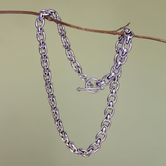 Brave Lady Silver Chain Necklace